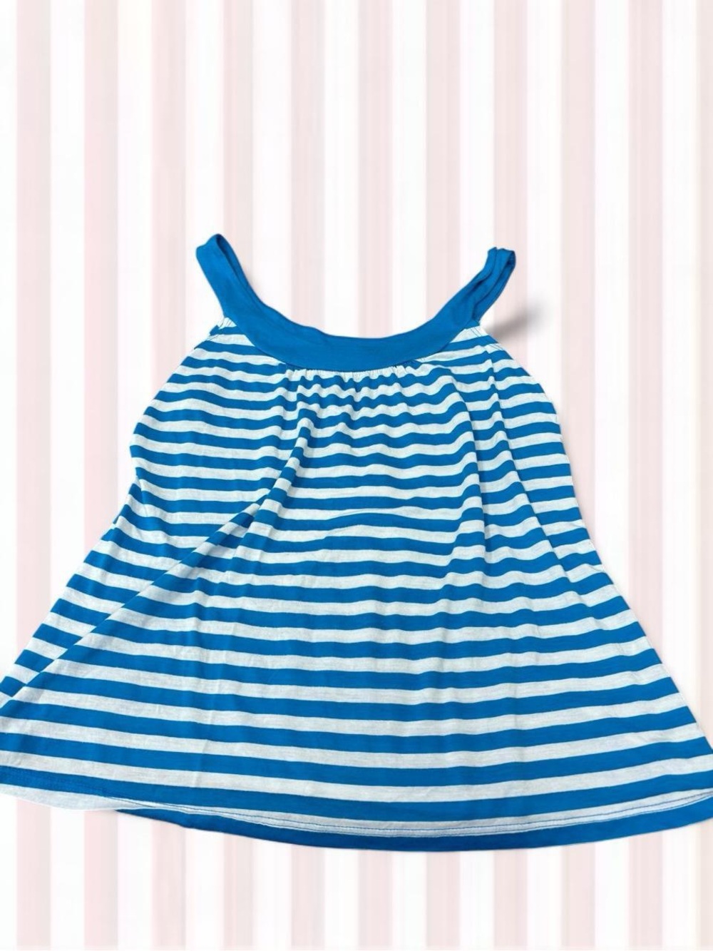 Three Seasons Maternity Blue & White Striped Tank Top